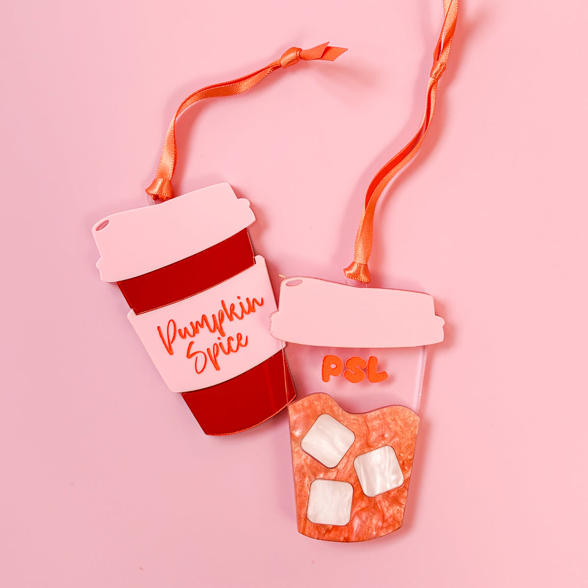 Pumpkin Spice Acrylic Hanging Decorations ☕️🍂
