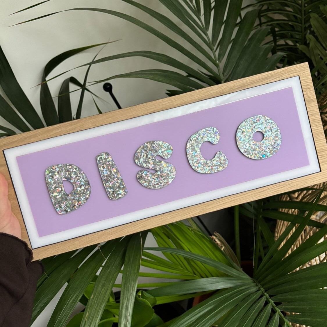 Disco Glitter Wall Art – Retro Disco Decor