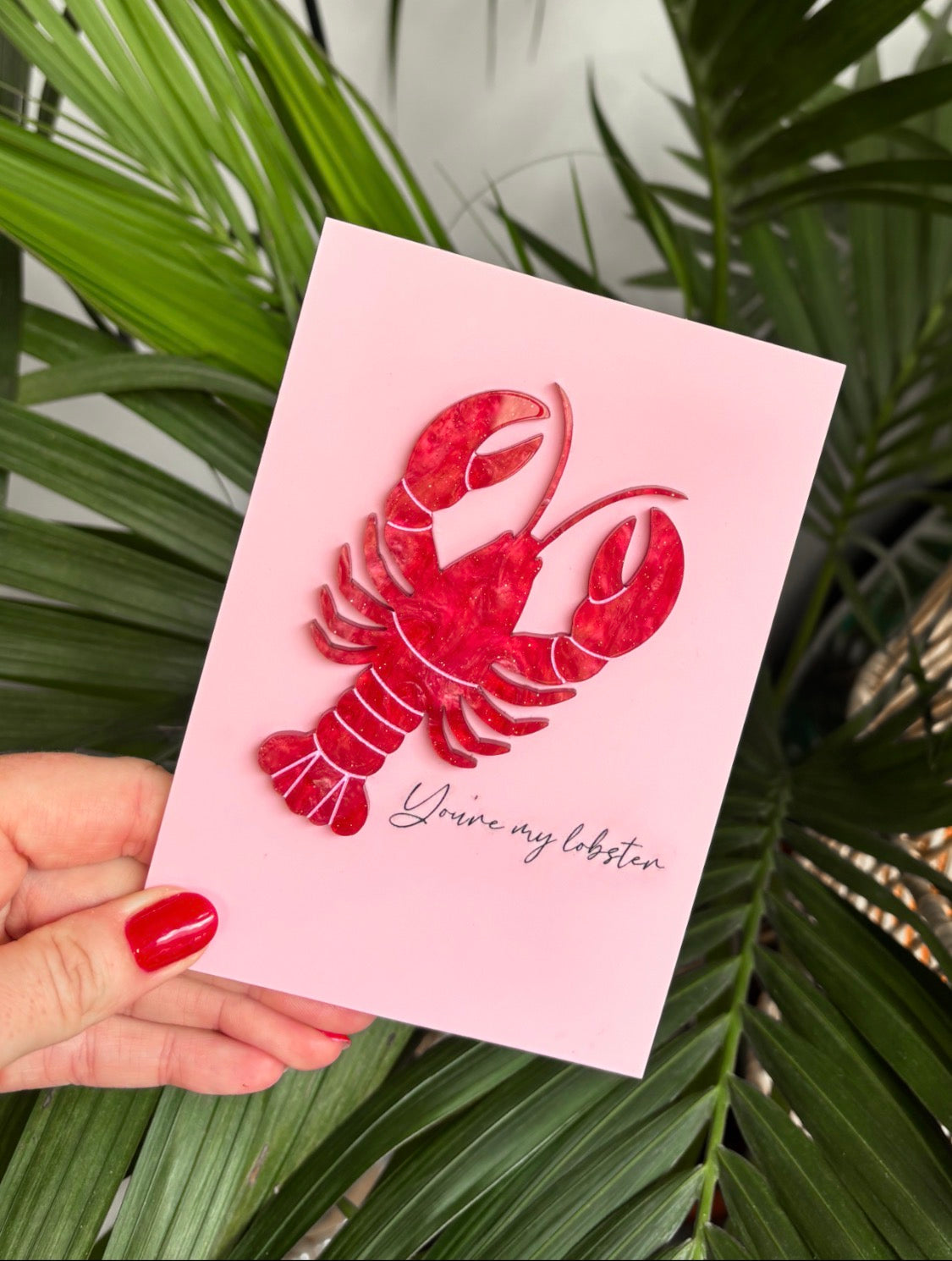 Acrylic Lobster Wall Art – “You’re My Lobster”