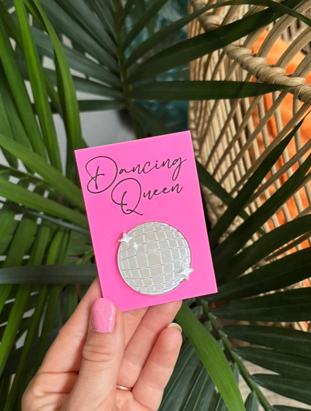Mini Dancing Queen Acrylic Print - Hot Pink 🪩💖