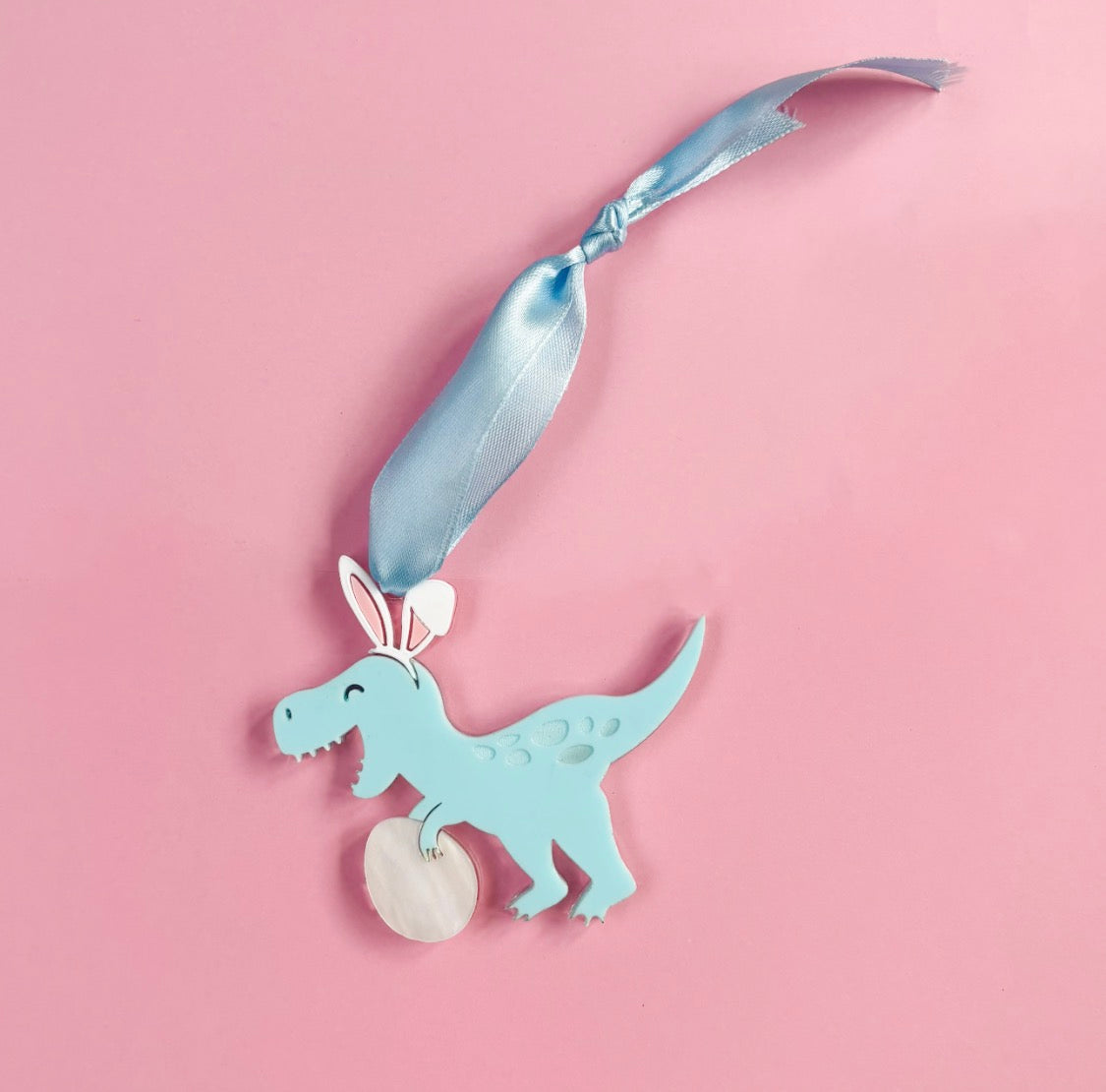 Blue Bunny Dino Easter Decoration 🐰🦖