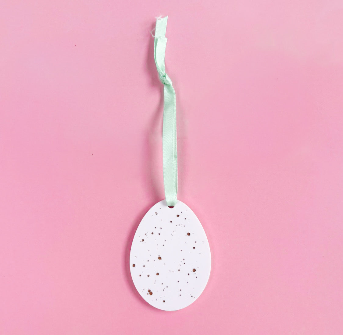 Light Pink Speckled Egg Hanging Decoration