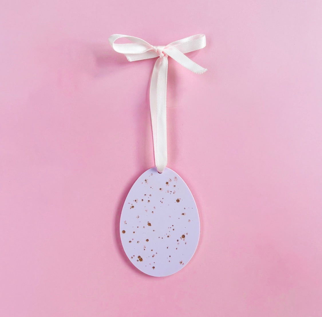 Lilac Speckled Egg Hanging Decoration