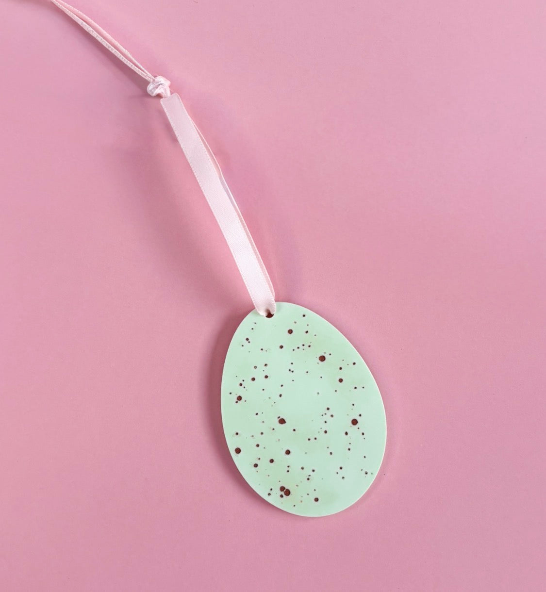 Pistachio  Speckled Egg Hanging Decoration