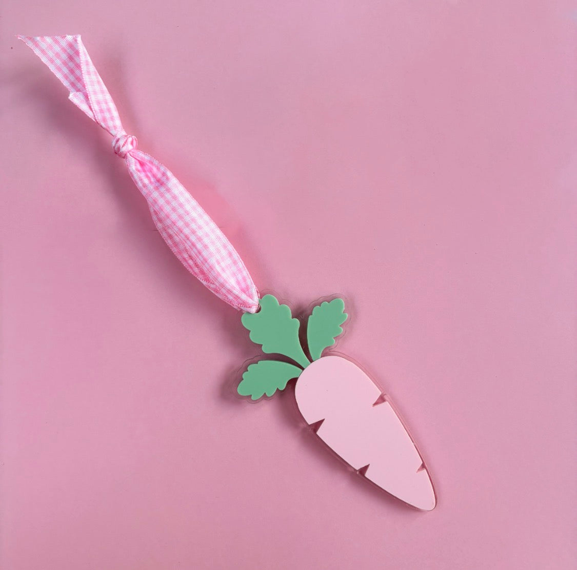 Pale Carrot Hanging Decoration | Spring Acrylic Home Decor
