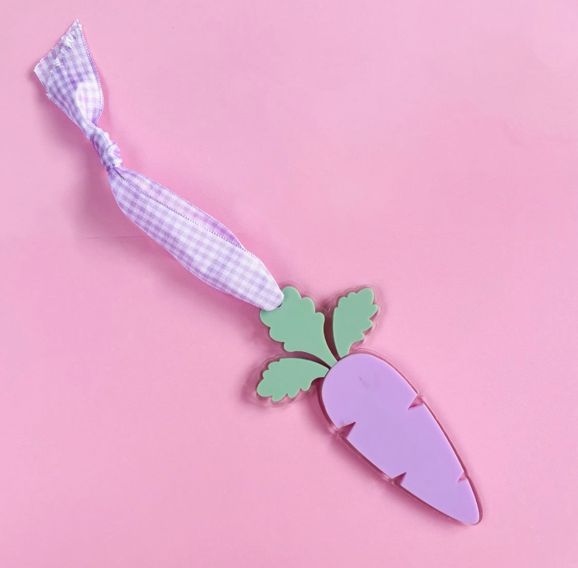 Lilac Carrot Hanging Decoration | Spring Acrylic Home Decor