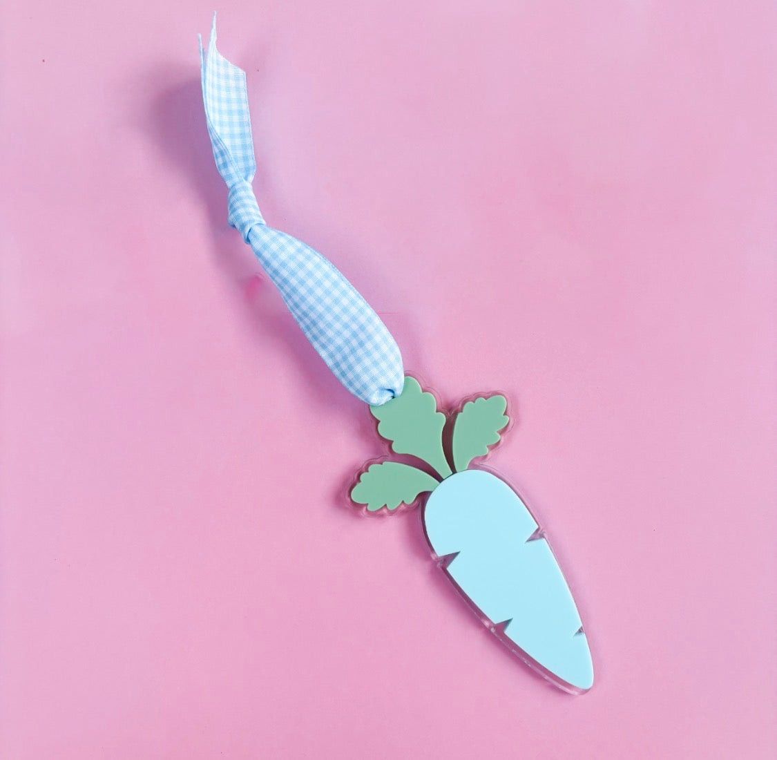 Light Blue Carrot Hanging Decoration | Spring Acrylic Home Decor